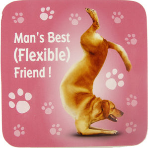 YP026 - Flexible Friend Yoga Pet Coaster