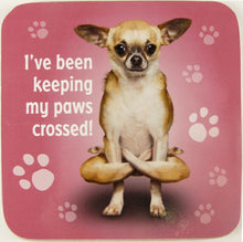 Load image into Gallery viewer, YP028 - Paws Crossed Yoga Pet Coaster