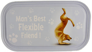 YP050 - Flexible Friend Yoga Pet Tin Magnet