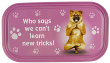 Load image into Gallery viewer, YP051 - New Tricks Yoga Pet Tin Magnet
