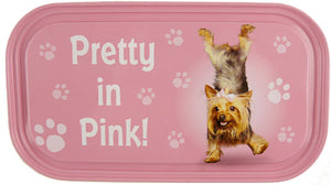 YP054 - Pretty In Pink Yoga Pet Tin Magnet