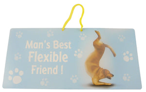YP074 - Flexible Friend Yoga Pet Hanging Sign