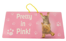 Load image into Gallery viewer, YP078 - Pretty In Pink Yoga Pet  Hanging Sign