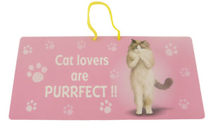 YP082 - Cat Lovers Yoga Pet  Hanging Sign